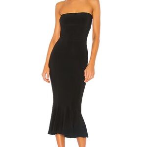 Norma Kamali black strapless fishtail dress. Never worn
